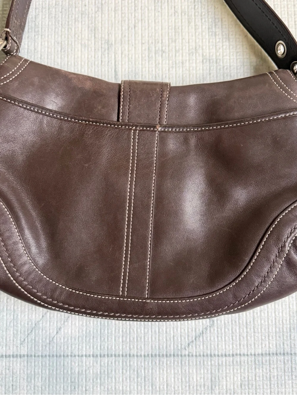 Coach Dark Brown soho Silver Hardware